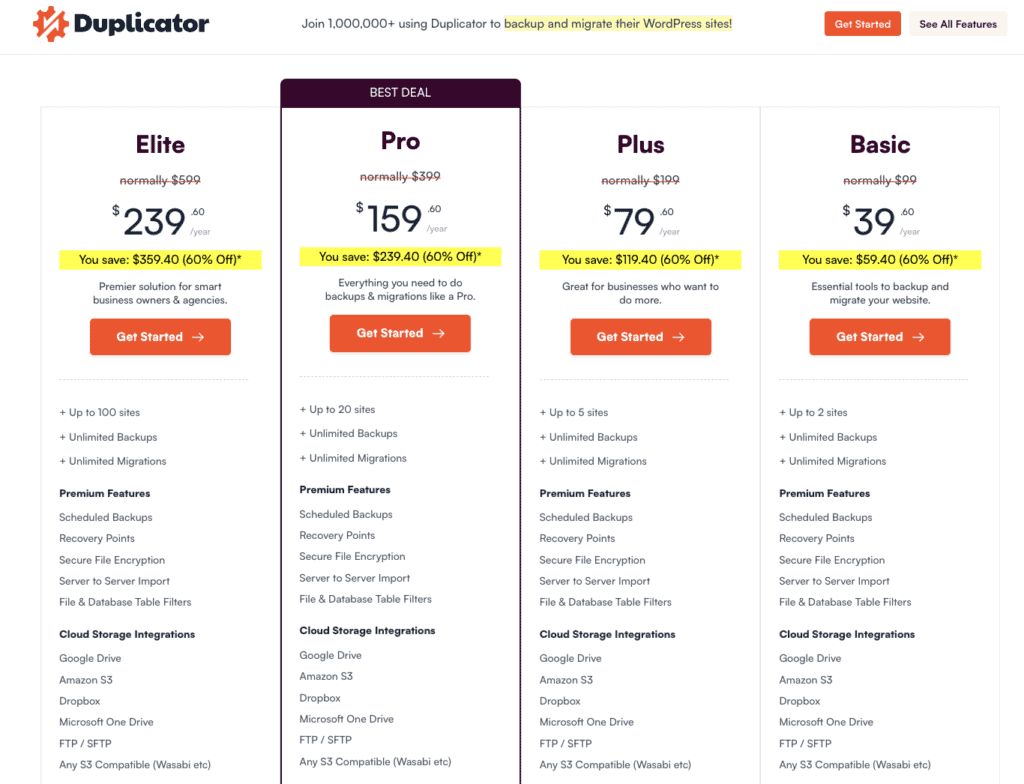 Duplicator pricing